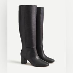 New In Leather Upper And Lining. Synthetic Sole. Import. Select Stores. Item Aq758. A81 Textured Leather Boots For Work, Textured Leather Workwear Boots, Leather Boots Black, Jcrew Women, Black Leather Boots, Boots Black, Shoes Heels Boots, Shoes Women Heels, Leather Boots