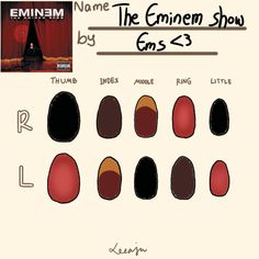 Eminem Nails, Show Nails, Em Nails, The Eminem Show, Fake Nails Designs, Popular Nail Designs, Fake Nails, Eminem, Show Me