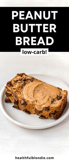 Healthy Peanut Butter Bread Recipe (low-carb + keto) Healthy Breakfast With Peanut Butter, Keto Peanut Butter Sandwich, Healthy Breakfast Peanut Butter, Low Carb Peanut Butter Bread, Peanut Butter Toast Healthy, Peanut Butter Bread Recipe, Butter Bread Recipe, Blondie Recipes, Peanut Butter Toast