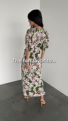 Good things come to those who wait, and the wait is over!🤩 Our Tucson Midi Dress | Green + Pink just restocked! Shop now before it's too late again!🛍️ Pink Dress With Elastic Waistband For Brunch, Spring Midi Dress With Elastic Waistband For Day Out, Garden Party Midi Dress With Elastic Waistband, Green Midi Dress, Versatile Dresses, Round Neckline, Pink Floral, Effortless Style, Blush Pink