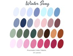 the color palette for winter song