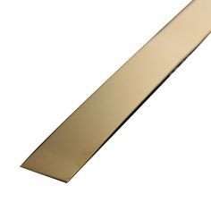 a gold metal strip on a white background