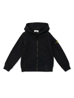 black cotton jersey texture signature detachable Compass badge classic hood front zip fastening long sleeves two front pouch pockets ribbed cuffs and hem Stone Island Kids, Stone Island Junior, Teen Boy Outfits, Dress With Jean Jacket, Baby Boy Accessories, Dolce And Gabbana Kids, Kids Jordans, Stella Mccartney Kids, Suits Coats