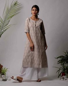 Beige TongaRide Kurta Palazzo Set