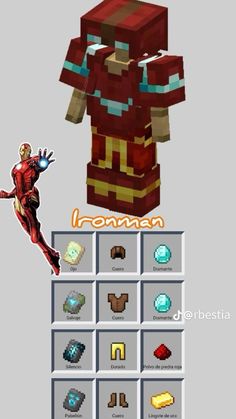 the iron man skin for minecraft