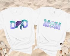 Looking for matching Mom and Dad shirts for a mermaid or ocean themed birthday party. These cute shirts are perfect for a beach birthday party. Under the sea Matching shirts, Ocean Birthday Party, Mermaid Birthday t-shirt, Beach birthday shirt, Mom and Dad shirts, Oneder the sea ⭐️HOW TO ORDER⭐️ Select your quantity of shirts in the specific colour/size and click "ADD TO BASKET"   Repeat as needed by returning to the listing button to add more shirts. Proceed to Checkout  Price is per shirt. Ple Ocean Theme Birthday, Ocean Birthday Party, Beach Birthday Party, Ocean Birthday, Papa Shirt, Matching Mom, Papa Shirts, Beach Birthday, Adulting Shirts