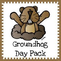 the groundhog day pack includes an image of a teddy bear sitting on top of a cloud