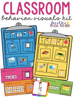 the classroom behavior visual kit includes posters, cards and magnets to help students learn how to use them