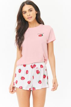 Forever 21 Pajamas, Cute Nightwear, Pajamas For Teens, Kawaii Shorts, Cute Pjs