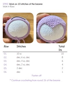 the instructions for crochet is shown here