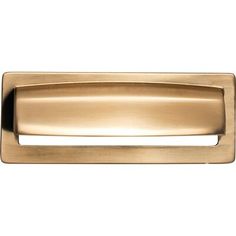 a brass door handle on a white background