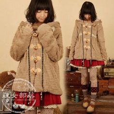 Mori Girl Fashion, Sweater Coat, Mori Girl, J Fashion, Sweet Style, Harajuku Fashion