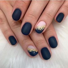 Foil Nail Designs, Dark Blue Nails, Navy Nails, Navy Blue Nails, Smink Inspiration, Cute Gel Nails, Nails Blue, Blue Nail, Colorful Nail Designs