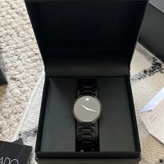 Beautiful Movado Watch. Two Tone Black Band. All Extra Links Included. Comes With Box, Gift Box, Booklet And Card. Basically Brand New, Wore Once Movado Watch, Box Gift, Accessories Men, Accessories Watches, Two Tone, Gift Box, Mens Accessories, Brand New, Band