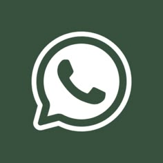 the whatsapp icon is shown in white on a green background with an oval shape