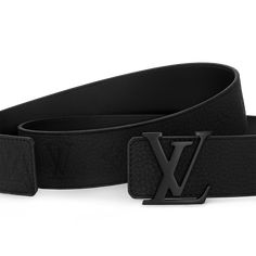 LOUIS VUITTON® - Lv Initiales 40mm Reversible Belt - Black Lv Belt Men, Luxury Belt, Belt Men, Luxury Belts, Swag Men, Dope Outfits For Guys, Green Fits, Monogram Pattern, Reversible Belt