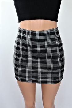 Hailey Mini Skirt - High waisted black white plaid mini skirt. Cheap Fashion Outfits, White Lavender, Clothing Trends, Black And White Plaid, Plaid Mini Skirt, Plaid Fashion, Cheap Fashion, Cheap Clothes, Stage Outfits