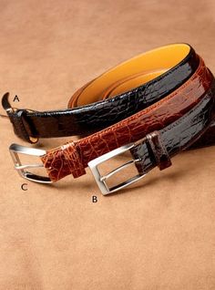 Shiny Finish Crocodile Belts Elegant Leather Belt With Crocodile Pattern, Elegant Formal Belt Buckles With Crocodile Pattern, Elegant Formal Belt Buckle With Crocodile Pattern, Classic Business Belt With Crocodile Pattern, Classic Crocodile Pattern Belts For Business, Classic Crocodile Pattern Business Belts, Caiman Crocodile, Hipster Shoes, Belts Men