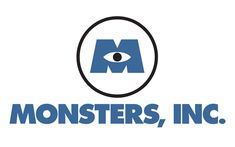 disney pixar monsters, inc logo with the words monsters, inc on it