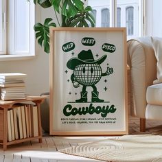 Western Disco Aesthetic, Cowboy Disco, Disco Ball Print, Disco Cowboy, Aesthetic Western, Disco Aesthetic, Printing House, Party Funny, Green Beige