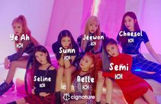 Cignature ot7Photo with names  Chaesol,Belle,Jeewon,Semi,Ye Ah,Seline,Sunn#kpop#nugu#NUNNUNANNA#girlgroup#girlband#ot7 #debut K Pop Music, Quick Saves