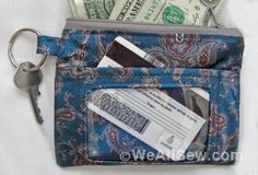 a wallet with money and keys in it