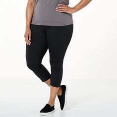 Joy Performance Clean & Cool Ultra Smooth Power Capri Designed with all-way stretch, this smoothing capri comfortably moves with you. Perfect for lounging or your active lifestyle, its antimicrobial properties help eliminate odor for a fresh feeling you'll love. Casual High Stretch Moisture-wicking Capris, Black Stretch Athleisure Capris, Solid 4-way Stretch Workout Capris, Stretch Black Capris For Sports, Athleisure Capris With 4-way Stretch, Casual Capris For Pilates, Black Stretch Capris For Sports, Black Spring Activewear For Pilates, Black Activewear For Pilates In Spring