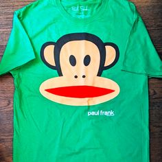 Brand New, Never Worn. Rare Green Color In Xl (Picture Shows Size Large In The Same Style). Price Firm. Fun Green Crew Neck Shirt, Green Crew Neck Shirt With Funny Print, Julius Monkey, Frank Green, Monkey T Shirt, Paul Frank, Same Style, Green Color, Green Colors