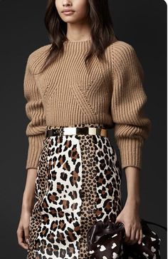 Burberry Prorsum, Print Skirt, Inspiration Mode, An Animal, Cashmere Sweater, Cashmere Sweaters, Passion For Fashion