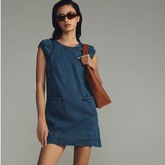 New With Tags! Size 12 Denim Dress From Anthropologie’s Brand Pilcro. Chic Washed Blue Denim Dress, Denim Blue Mini Denim Dress With Relaxed Fit, Denim Blue Mini Length Relaxed Fit Denim Dress, Denim Blue Relaxed Fit Mini Denim Dress, Relaxed Fit Denim Blue Mini Denim Dress, Relaxed Fit Mini Length Denim Dress, Relaxed Fit Mini Length Denim Dress In Medium Wash, Denim Mini Dress With Relaxed Fit, Chic Washed Blue Denim Mini Dress