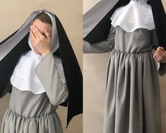 Nun costume Nun habit Veil Gray Black Nuns costume Medieval veil Halloween costume Valak costume Birgitta dress Cosplay costume Horror Devil We can do any size. We can do any color. Please message me whith any additional questions and I will be happy to accomadate Your needs. To ensure the correct fit of the costume, send me please the following measurements: - height, - waist circumference, - chest circumference, - shoulder circumference, - hip circumference, - biceps circumference, - length of Valak Costume, Medieval Veil, Nun Habit, Handmaids Tale Costume, Saint Costume, Nun Outfit, Nun Costume, Nuns Habits, Toddler Girl Halloween