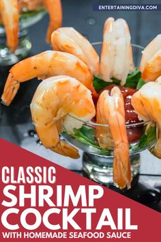 shrimp cocktail with homemade seafood sauce