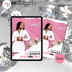 "Ebook cover template, Boss babe, Editable on canva, Planner cover, Training Manual, Course, 6 figure, Teaching, boss babe, Pink, Finances DESCRIPTION Attract customers with premade e-book covers made by Betterself Digitals. Save money and time. Simply add your own information and download as PNJ file. PRODUCT This is a digital download. No physical product will be shipped to you. Complete your purchase to receive and download instantly. *This template has Canva pro features* You can use the 30 day free trial. I do not own rights to the picture used. It's there to help you design. Make sure you replace it with yours. WHAT'S INCLUDED? 1 X PDF file - with link to Canva HOW TO DOWNLOAD? Go to your Etsy account. Select \"Purchases and reviews\" and next to your order, select \"Download files\" Canva Planner, Planer Cover, Attract Customers, Canva Pro, Ebook Cover, Cover Template, How To Attract Customers, Planner Cover, Boss Babe