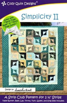 the book cover for simplicity ii, featuring an image of a quilt