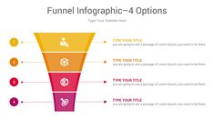 a funnel infograph - 4 options diagram for powerpoint and google slides with icons