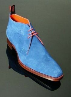 New Men's Suede Chukka Collection Blue Lace Up Casual Boot 2019 sold by Leather Art 2020. Shop more products from Leather Art 2020 on Storenvy, the home of independent small businesses all over the world. Mens Chukkas, Suede Chukkas, Men Suede, Suede Leather Boots, Moda Vintage, Dexter, Blue Suede, Suede Shoes, Casual Boots