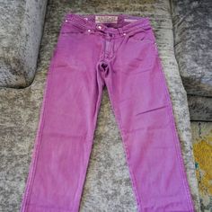 Premium Tailored Jacob Cohen Jeans, Perfect Conditions, Handmade In Italy With Selected Japanese Fabric. A Pair Of Jeans For Connoisseurs. Jacob Cohen Jeans, Pink Jeans, Japanese Fabric, Color Purple, Mens Jeans, In Italy, Man Shop, Italy, Purple