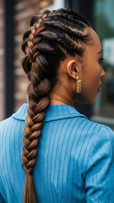 "Elevate your look with elegant braided hairstyles inspired by the 00s. Find the step-by-step guide on our site and style your hair like a pro. Don't forget to save this pin for future hair inspo! 💇‍♀️ #BraidedElegance #00sTrends #HairInspo" Haircuts Low Maintenance, Elegant Braided Hairstyles, Quick Braid Styles, Runway Hairstyles, Quick Braids, Long Bobs, Cc Hair, 00s Style, Braided Hairstyles For Black Women Cornrows