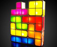 an illuminated rubik cube is shown in the dark