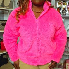 New Vs Cozy Fleece Zip Pullover Jacket Sherpa Pink Vs Size S Trendy Fleece Outerwear With Cozy Fit, Trendy Fleece Jacket For Cold Weather, Trendy Cozy Fit Fleece Outerwear, Cozy Fit Fleece Jacket For Loungewear, Cozy Long Sleeve Fleece Jacket, Cozy Winter Fleece Jacket For Loungewear, Trendy Pink Fleece Outerwear, Cozy Fit Sherpa Outerwear, Cozy Fit Sherpa Outerwear With Long Sleeves