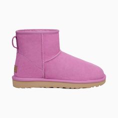 UGG Women's Classic Mini II Boot - Color: Wild Flower - Tops and Bottoms USA - Ugg Classic Mini Ii, Ugg Slides, Ugg Boot, Flowy Floral Dress, Ugg Boots Australia, Ugg Mini, Ugg Classic Mini, Pink Boots, Ugg Classic