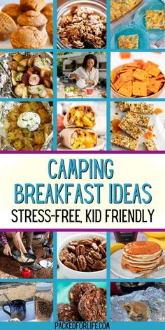 Easy Camping Dinners, Camping Recipes Breakfast, Camping Meals For Kids, Easy Camping Breakfast, Camping Food Make Ahead