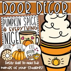 a poster with pumpkin spice and everything nice