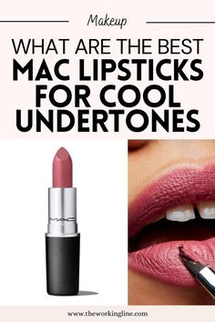 Discover the best MAC lipstick shades for cool undertones in this complete guide from an ex MAC makeup artist; from gorgeous nude MAC lipsticks to perfect red lipsticks for fall, these are all the best cool toned MAC lipstick colors to feel your best! best mac cosmetics products | best mac products | best lipsticks for summer | best everyday mac lipstick | best everyday lipstick shades   ... less Mac Makeup Artist, Best Mac Products, Blush For Dark Skin, Everyday Lipstick, Summer Lipstick Colors, Mac Eyeliner, Nude Lipstick Shades, Mac Lipstick Colors