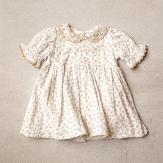 Adele Linen Embroidered Baby Dress + Bloomer (Natural Linen) Pastel Knits, Baby Bath Robe, Coverall Jumpsuit, Knit Baby Sweaters, Muslin Baby, Embroidered Collars, Knitted Baby Blankets, Top Baby Products, Cotton Muslin