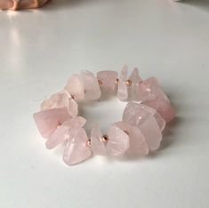 Raw Rose Quartz bracelet! Comes in luxury gift box and postcard! Rose quartz helps agains stress, relieves emotional stress, calmes down, makes your heart spead happiness and love. It removes the pain of old emotional and heart issues.💖 Rose quartz enhances self-esteem and self-confidence, improves mutual understanding between people. This stone gives vitality to its owner, promotes the development of sensuality, increases creativity ꕥ One of the stronges powers of Rose Quartz is to attract lov Increase Creativity, Raw Rose Quartz, Rose Quartz Bracelet, Boho Chic Jewelry, Heart Pendant Gold, Chakra Jewelry, Rough Crystal, Yoga Jewelry, Gifts For An Artist