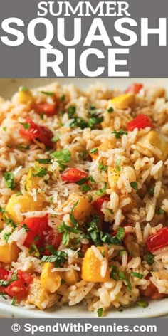 a white plate topped with rice and vegetables