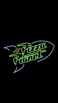 a neon sign that says pizza prima on it