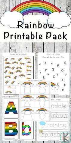 rainbow printable pack for kids