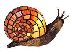 a lamp that is shaped like a snail